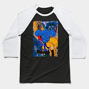 Uncover the Quirkiness - A MaleMask NFT with DoodleEye Color and Street Art Background Baseball T-Shirt